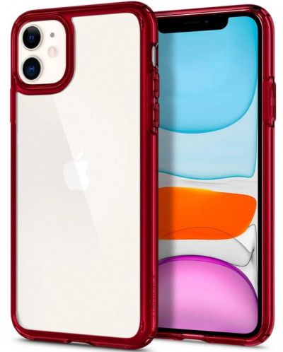 Калъф Spigen - Ultra Hybrid, iPhone 11, червен - 1