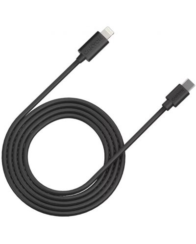 Кабел Canyon - CFI-12, USB-C/Lightning, 2 m, черен - 1