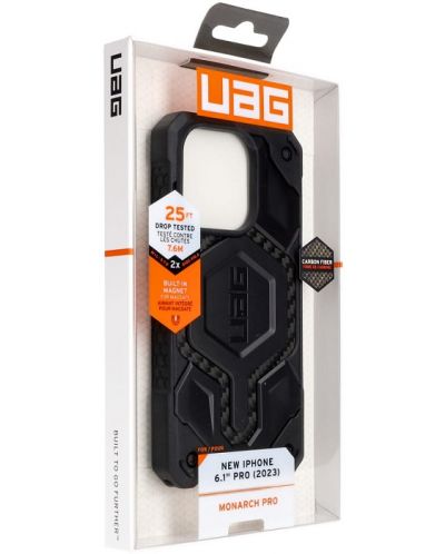 Калъф UAG - Monarch Pro MagSafe, iPhone 15 Pro, Carbon Fiber - 10