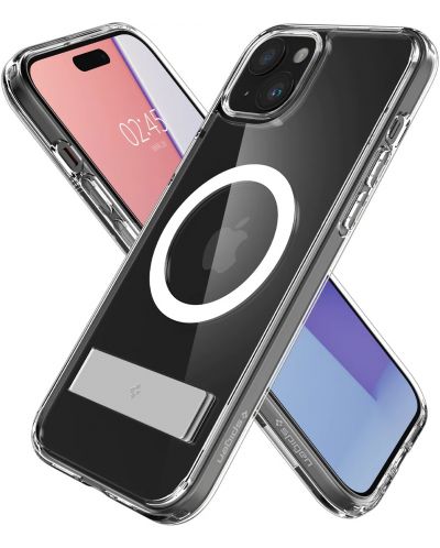 Калъф Spigen - Ultra Hybrid S, iPhone 15 Plus, Crystal Clear - 5