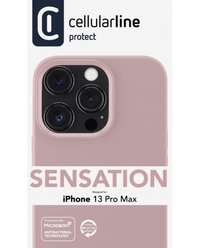 Калъф Cellularline - Sensation, iPhone 13 Pro Max, розов - 6