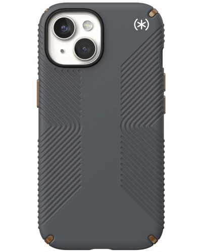 Калъф Speck - Presidio 2 Grip, iPhone 15, сив - 1