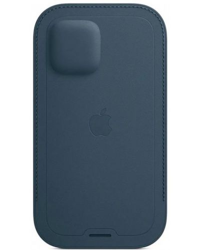 Калъф Apple - Leather Sleeve MagSafe, iPhone 12/12 Pro, Baltic Blue - 1