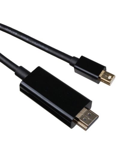 Кабел VCom - CG615L, mini Display Port/HDMI, 1.8m, черен - 1