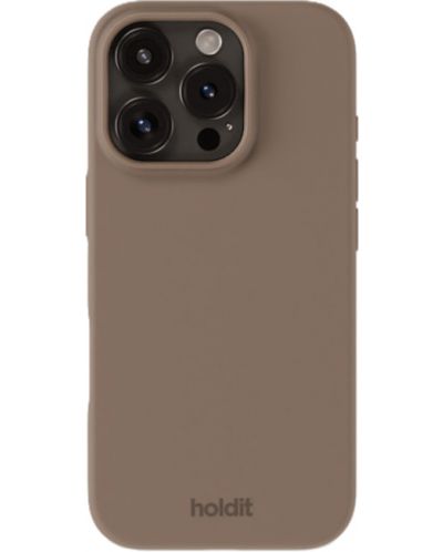 Калъф Holdit - Silicone, iPhone 16 Pro, Mocha Brown - 1