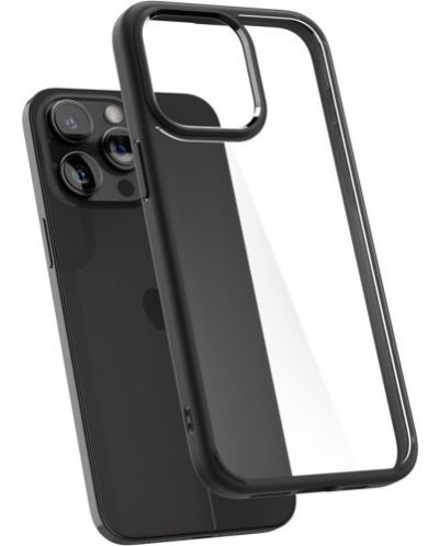 Калъф Spigen - Ultra Hybrid, iPhone 15 Pro, Matte Black - 5