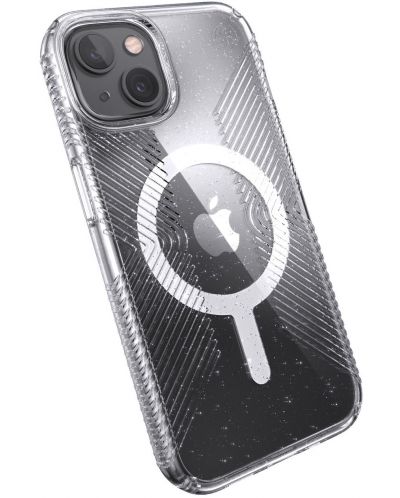 Калъф Speck - Presidio Perfect Clear Glitter Grip MS, iPhone 13, Platinum - 4