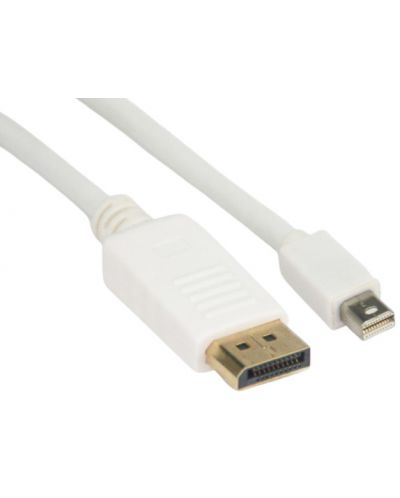 Кабел VCom - CG681, Mini Display Port M/ Display Port M, 1.8 m, бял - 1