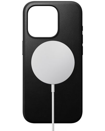 Калъф Nomad - Modern Leather, iPhone 15 Pro, черен - 2