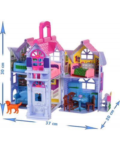 Къща за кукли MalPlay - My Sweet Home с 6 стаи, обзавеждане и фигурки - 8