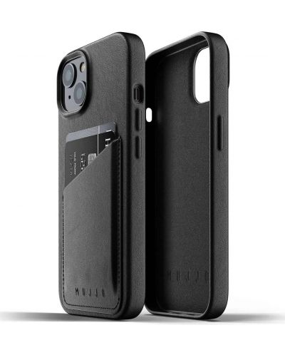 Калъф Mujjo - Full Leather Wallet, iPhone 13, черен - 2