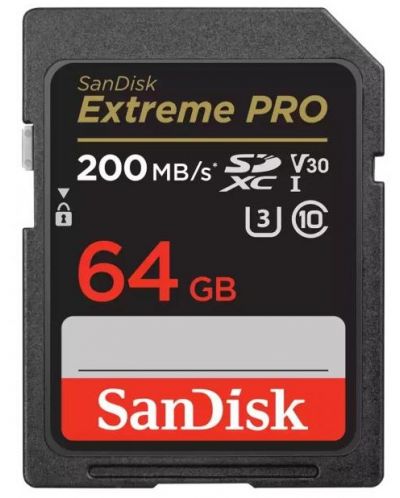 Карта памет SanDisk - Extreme PRO, 64GB, SDXC, UHS I U3 V30 - 1