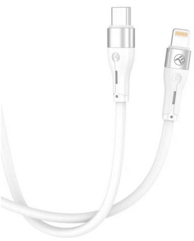 Кабел Tellur - TLL155541, USB-C/Lightning, 1 m, бял - 2