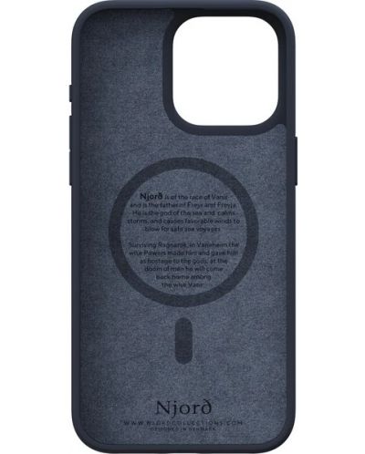 Калъф Njord - Salmon Leather MagSafe, iPhone 15 Pro Max, черен - 5