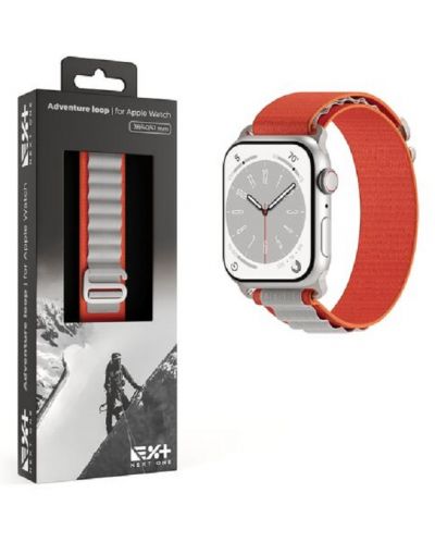 Каишка Next One - Adventure Loop, Apple Watch, 41 mm, оранжева/сива - 3