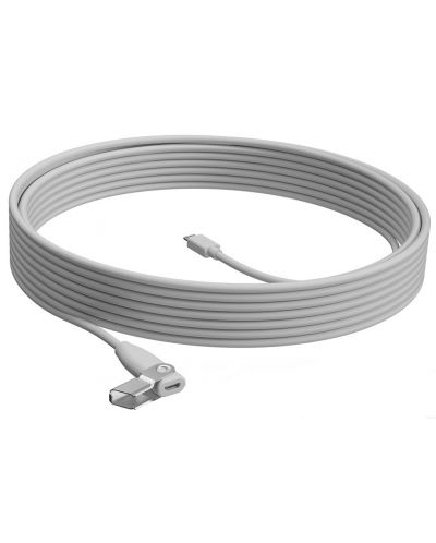 Кабел Logitech - Extention cable, USB-C, 10m, бял - 1