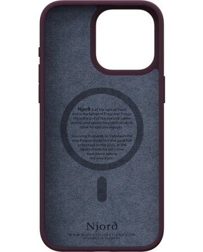 Калъф Njord - Salmon Leather MagSafe, iPhone 15 Pro Max, кафяв - 5
