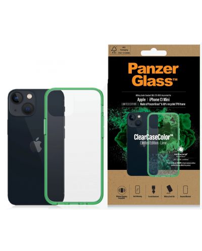 Калъф PanzerGlass - ClearCase, iPhone 13 mini, прозрачен/зелен - 3