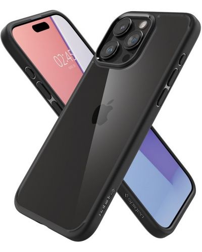 Калъф Spigen - Ultra Hybrid, iPhone 15 Pro Max, Matte Black - 4