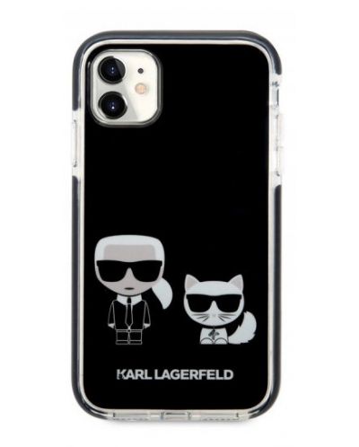 Калъф Karl Lagerfeld - TPE Karl and C, iPhone 11, черен - 1