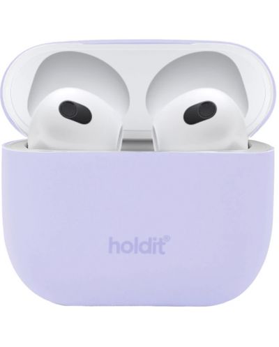 Калъф за слушалки Holdit - Silicone, AirPods 3, лилав - 1
