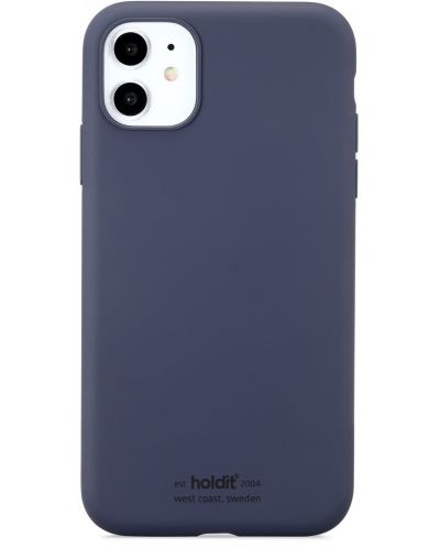 Калъф Holdit - Silicone, iPhone 11, Navy Blue - 1