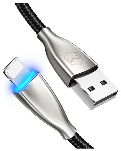 Кабел Xmart - Excellence, USB-A/Lightning, 1.2 m, черен  - 2