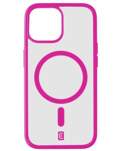 Калъф Cellularline - Pop Mag, iPhone 15 Plus, розов/сив - 1