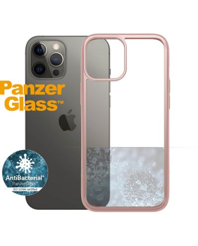 Калъф PanzerGlass - Clear, iPhone 12 Pro Max, прозрачен/розов - 1