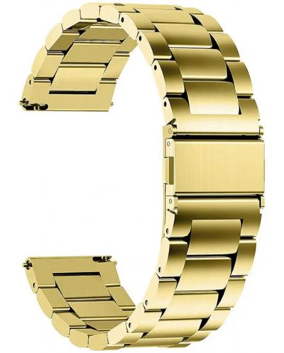 Каишка Techsuit - W010, Galaxy Watch, Huawei Watch, 22 mm, златиста - 1