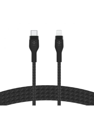 Кабел Belkin - Boost Charge, USB-C/Lightning, Braided silicone, 1 m, черен - 4