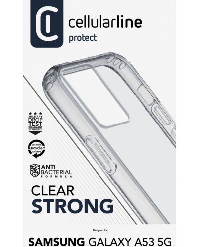 Калъф Cellularline - ClearDuo, Galaxy A53 5G, прозрачен - 3