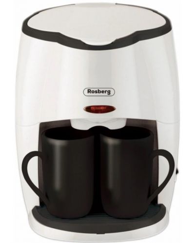 Кафемашина за шварц кафе с 2 чаши Rosberg - R51170A, 450W, 250 ml, бяла - 1