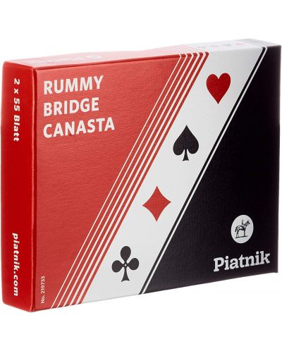 Карти за игра Piatnik - Rummy Bridge Canasta - 2 тестета - 1