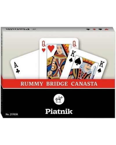Карти за игра Piatnik - 2 тестета, Реми, Бридж, Канаста - 1
