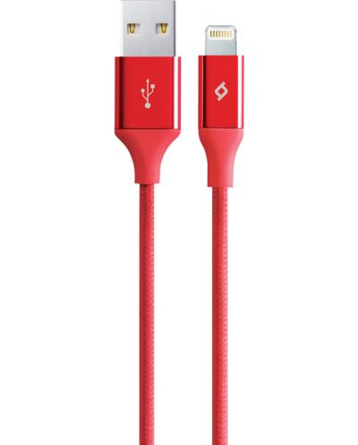 Кабел ttec - AlumiCable, USB-A/Lightning, 1.2 m, червен - 1