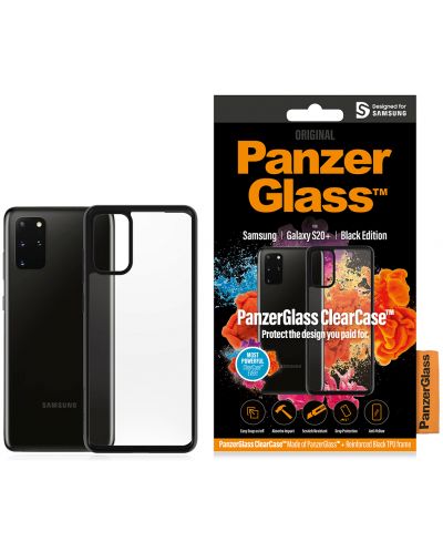 Калъф PanzerGlass - ClearCase, Galaxy S20 Plus, прозрачен/черен - 3