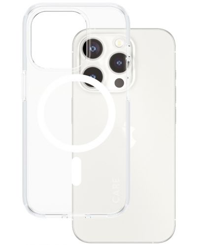 Калъф CARE - Flagship, iPhone 15 Pro, MagSafe White, прозрачен - 2