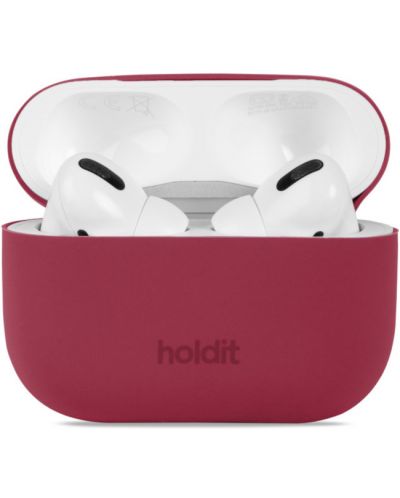 Kaлъф Holdit - Silicone, AirPods Pro 1/2, Red Velvet - 1