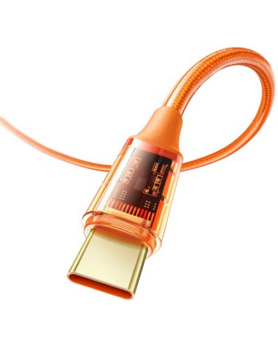 Кабел Xmart - Amber, USB-A/USB-C, 1.2 m, оранжев - 2