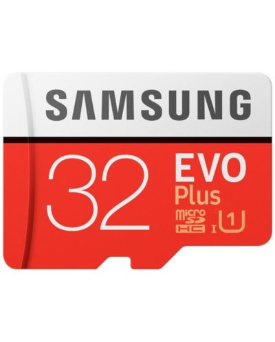 Карта памет Samsung - EVO Plus, 32GB, micro SD, адаптер, Class10