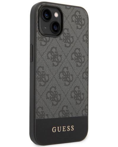 Калъф Guess - 4G Strip, iPhone 14 Plus, сив - 2