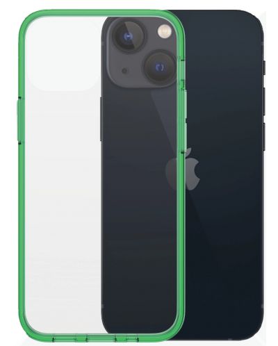 Калъф PanzerGlass - ClearCase, iPhone 13 mini, прозрачен/зелен - 1