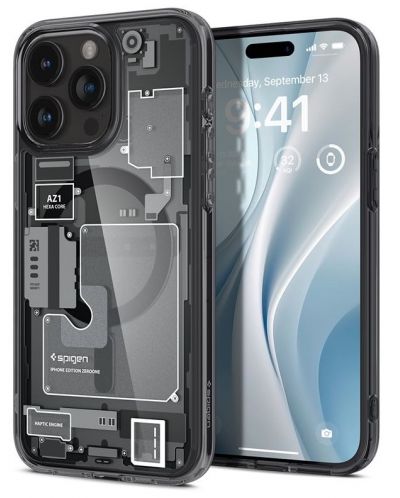 Калъф Spigen - Ultra Hybrid Zero One MagSafe, iPhone 15 Pro, черен - 1
