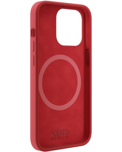 Калъф Next One - Silicon MagSafe, iPhone 13 Pro, червен - 4