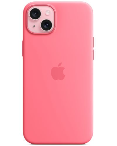 Калъф Apple - Silicone MagSafe, iPhone 15 Plus, розов - 1