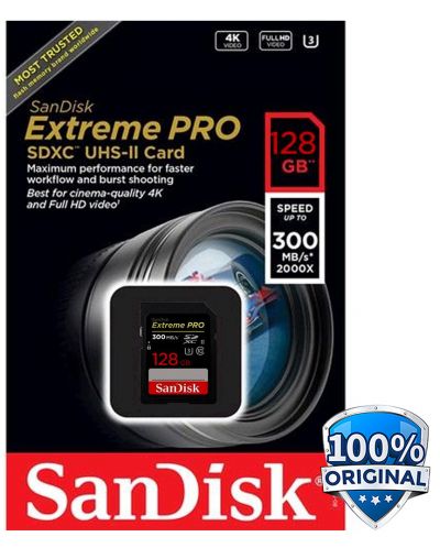 Карта памет SanDisk - Extreme PRO, 128GB, SDXC, Class10 - 4