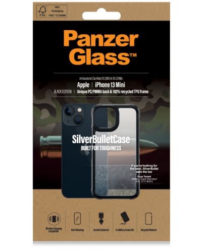 Калъф PanzerGlass - SilverBulletCase, iPhone 13 mini, черен - 2