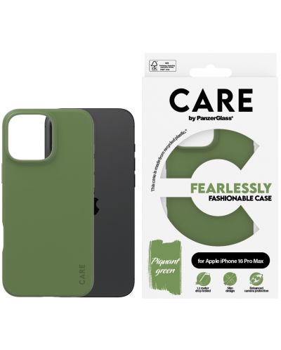 Калъф CARE - Fashionable, iPhone 16 Pro Max, зелен - 1