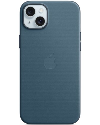 Калъф Apple - FineWoven MagSafe, iPhone 15 Plus, Pacific Blue - 1